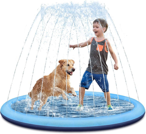 Premium Dog Splash Pad – Cooling Sprinkler Water Play Mat for Large & Small Dogs | Non-Slip Summer Splash Pool