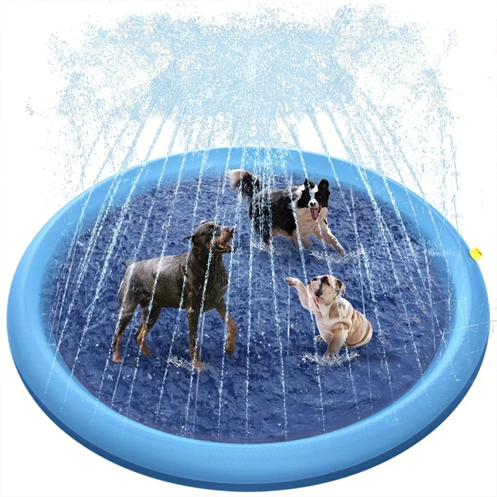 Premium Dog Splash Pad – Cooling Sprinkler Water Play Mat for Large & Small Dogs | Non-Slip Summer Splash Pool