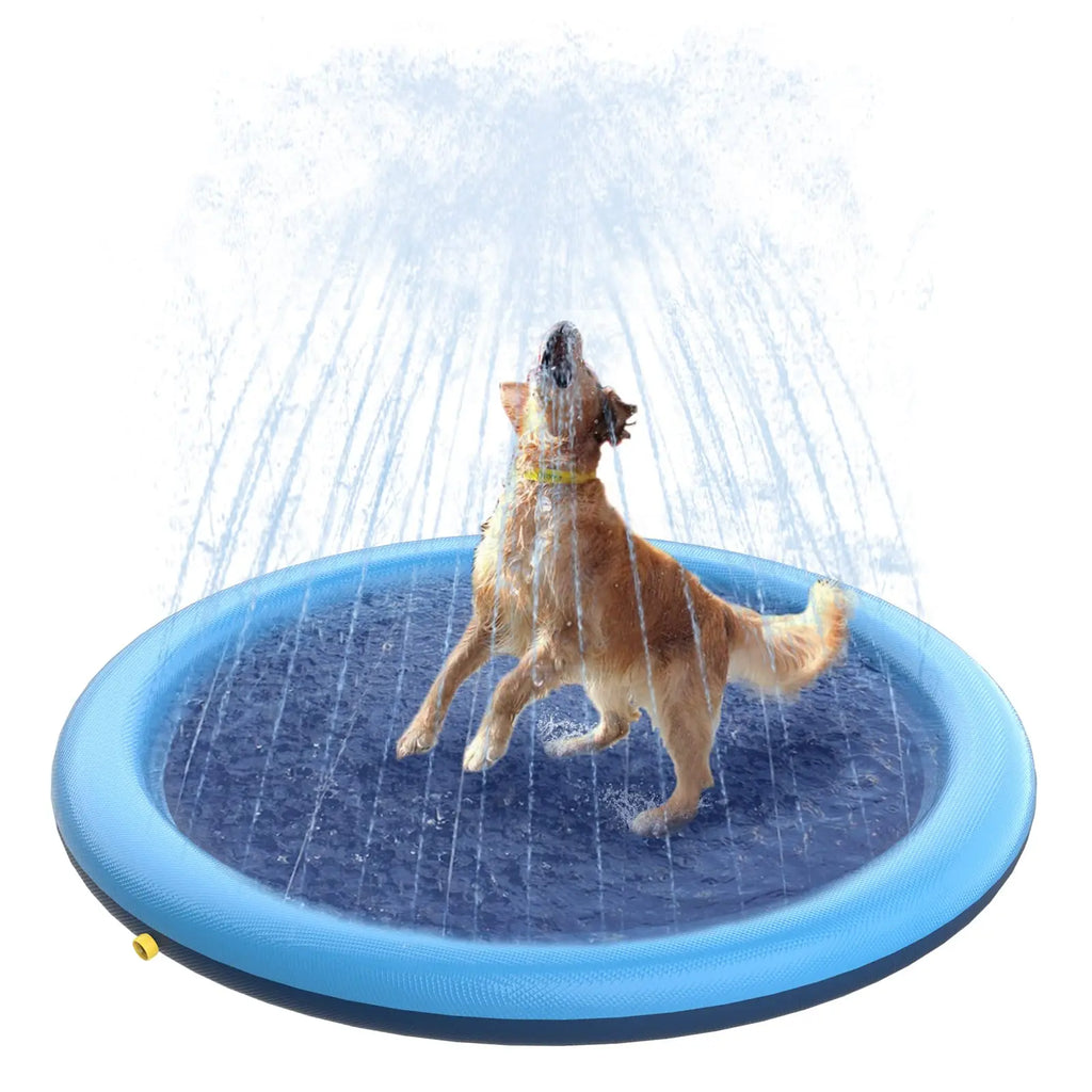 Premium Dog Splash Pad – Cooling Sprinkler Water Play Mat for Large & Small Dogs | Non-Slip Summer Splash Pool